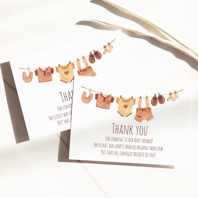 Boho Baby Clothes Baby Shower Thank You  (Creator Uploaded)