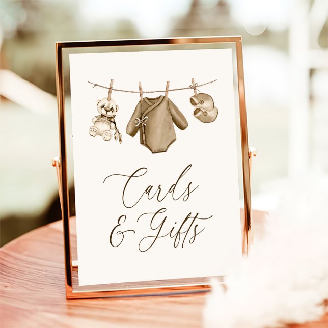 Boho Baby Clothes Boy Baby Shower Cards and Gifts  Poster (Creator Uploaded)