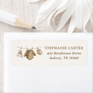 Boho Baby Clothes Boy Baby Shower Return Address  Label
