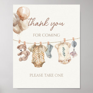 Boho Baby Clothes Thank You for Coming  Poster