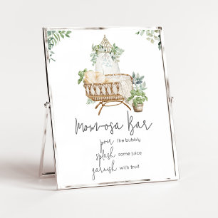 Boho Baby Crib Baby Shower Mom Osa Bar Poster