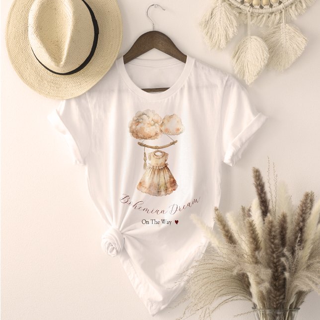 Boho Baby Dress Wooden Hanger Sky T-Shirt (Boho Baby Dress Wooden Hanger Sky T-Shirt)