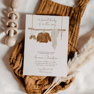 Boho Baby Gender Neutral Shower Invitation