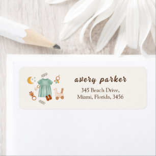 Boho Baby Girl Clothes Baby Shower  Return Address Label