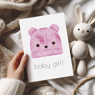 Boho Baby Girl Congratulations Card