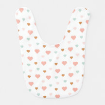 Boho baby girl pastel love hearts
