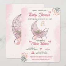 Boho Baby Girl Shower Invitation Template
