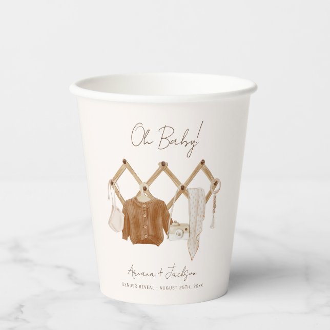 Boho Baby Neutral Shower Paper Cups (Front)