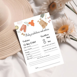 Boho Baby  predictions and advice baby shower game