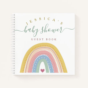 Boho Baby Rainbow Baby Shower Guest Book