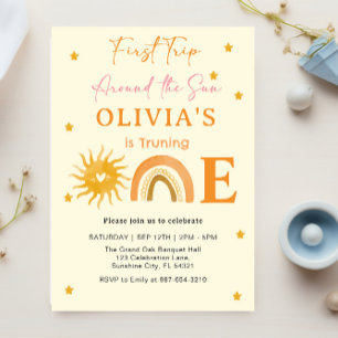 Boho Baby’s First Year Around the Sun Invitation
