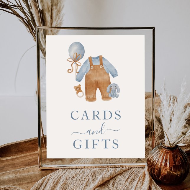 Boho Baby Shower Boy Clothes Cards & Gifts Sign (Creator Uploaded)