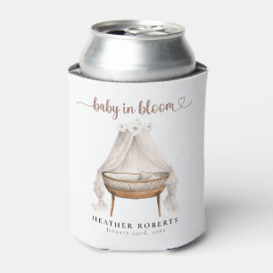 Boho Baby Shower Can Cooler Baby in Bloom