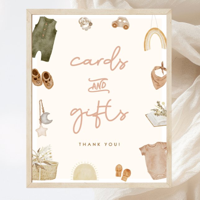 Boho Baby Shower Cards & Gifts Sign (Creator Uploaded)
