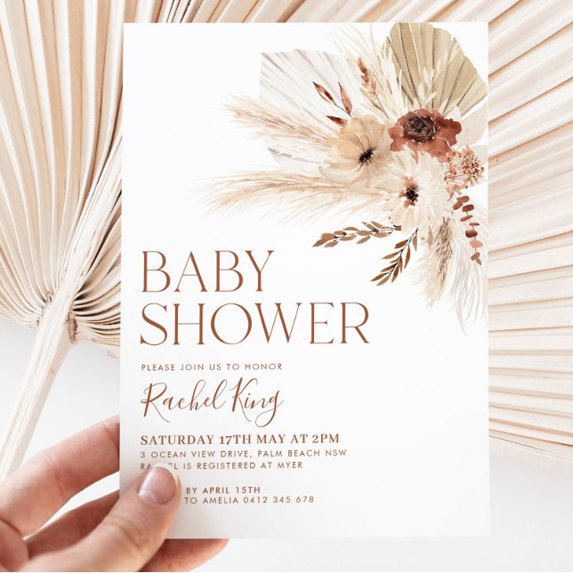 Boho Baby Shower Invitation Gender Neutral Rustic (Creator Uploaded)