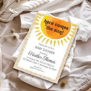 Boho Baby Shower Invitation   Sunshine Neutral