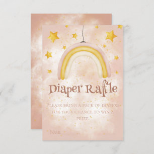Boho Baby Shower magic rainbow gold stars dust Enclosure Card