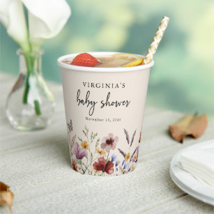 Boho Baby Shower Paper Cups
