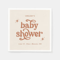 Boho Baby Shower, Retro Terracotta Baby Shower