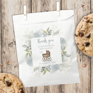 Boho Baby Shower Thank You Floral Vintage Rose Favour Bag