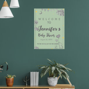 Boho Baby Shower Welcome Poster