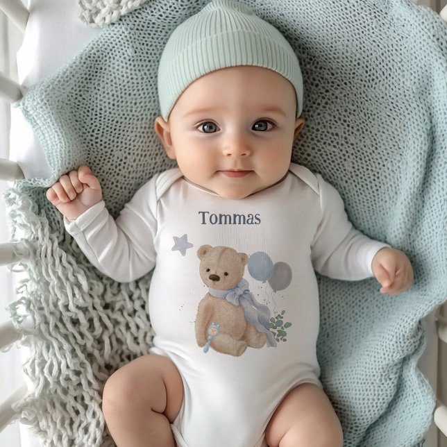 Boho baby teddy bear Baby Shower  Baby Bodysuit (Creator Uploaded)