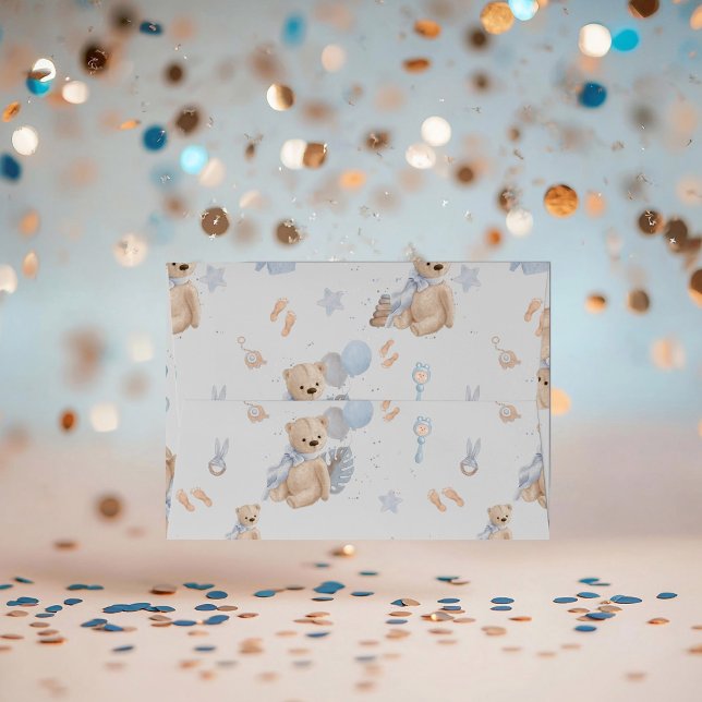 Boho baby teddy bear envelope (Creator Uploaded)