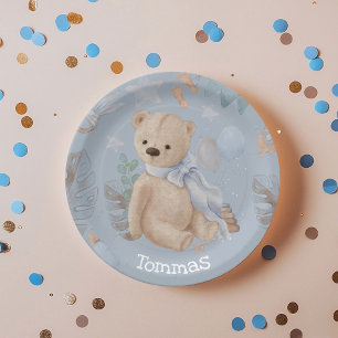 Boho baby teddy bear Paper Plates
