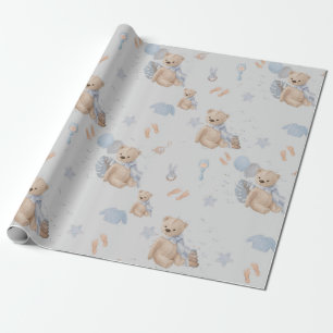 Boho baby teddy bear Wrapping Paper