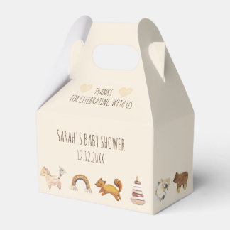Boho Baby Watercolor Toys Beige Favour Box