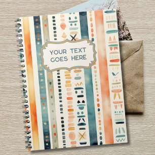 Boho Back to School Custom Text Notebook