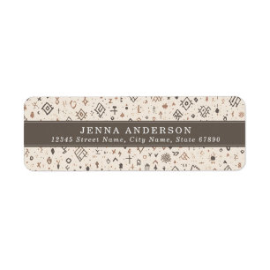 Boho Background Address Label Return Address Label