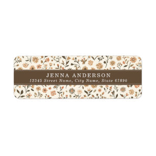 Boho Background Address Label Return Address Label