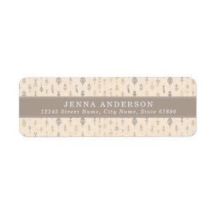 Boho Background Address Label Return Address Label