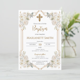 Boho Baptism Invitation