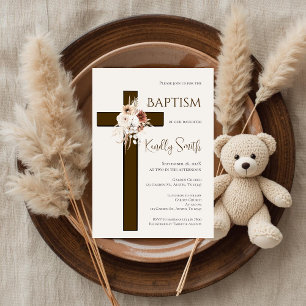 Boho Baptism  Invitation