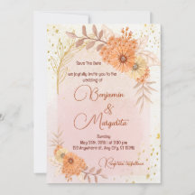 Boho Baptism Invite, Pampas Grass Boho wedding
