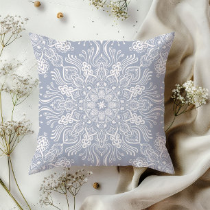 Boho Barkley Mandala light slate grey Cushion