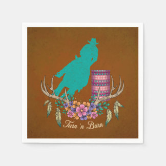 BOHO BARREL RACER BARREL RACING RODEO PAPER NAPKIN
