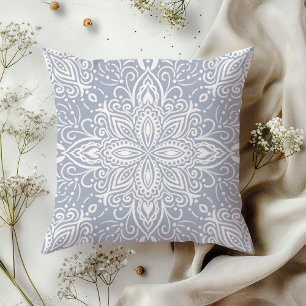 Boho Barrett Mandala light slate grey Cushion