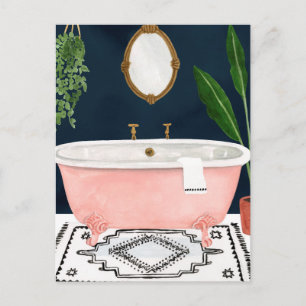 Boho Bath II Postcard