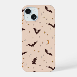 Boho Bats and Stars Halloween Pattern iPhone 15 Case