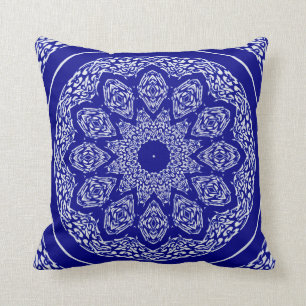 Boho Bazaar Mix & Match Cobalt & Orange Cushion