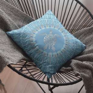 Boho Beach Animal Turtle Cushion