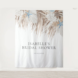 Boho Beach Bridal Shower Backdrop Tapestry