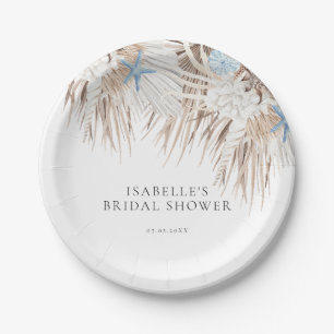 Boho Beach Bridal Shower Paper Plate