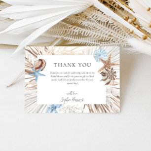 Boho Beach Bridal Shower Thank You Card