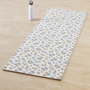 Boho Beach Cherries - beige blue fruit pattern. Yoga Mat