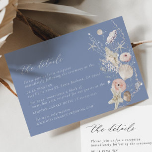 Boho Beach Elegant Wedding Details Enclosure Card