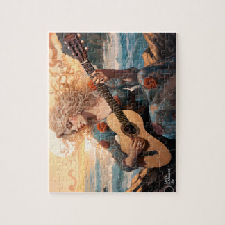 Boho beach girl jigsaw puzzle